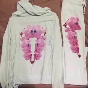 Vintage Wildfox Orchid Twins Tracksuit SET Jacket & Pants